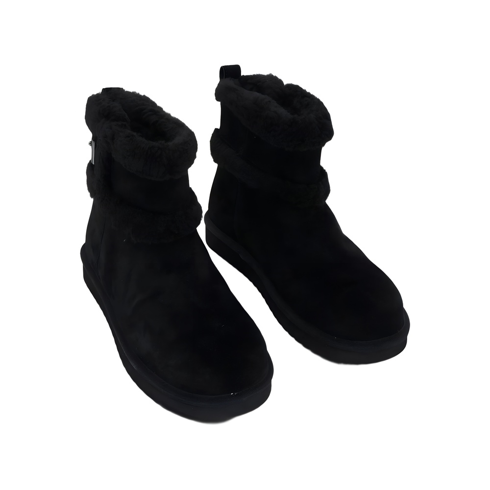 Koolaburra by UGG Black Barlee Suede Ankle Boot Womens Shoes Size 9M